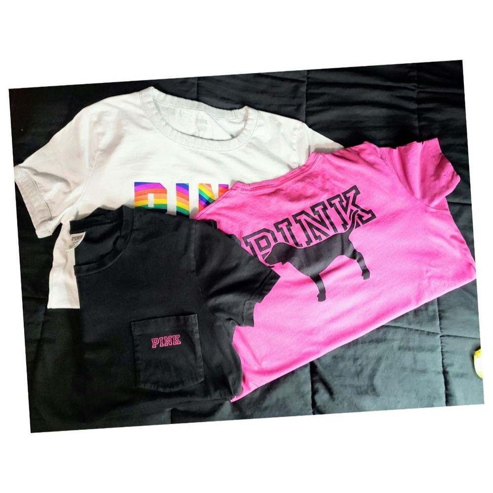 3 Vs PINK Large short sleeve Tees